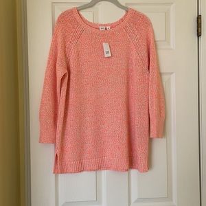 NWT GAP Coral Multi Color Sweater Size L